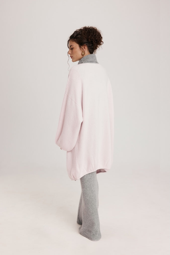 Pink Oversized Cardigan