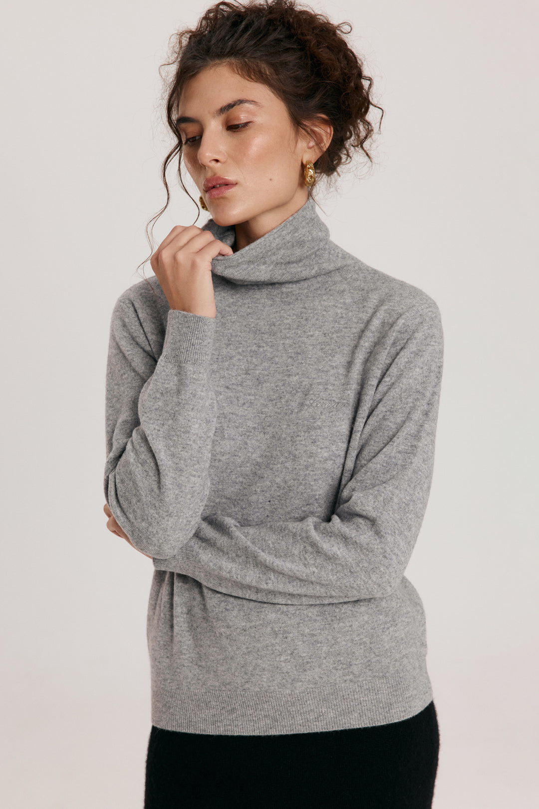 Turtleneck Cashmere Long Sleeve Sweater