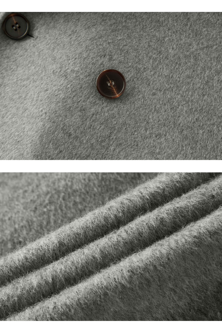 Light Grey Double-Breasted Coat