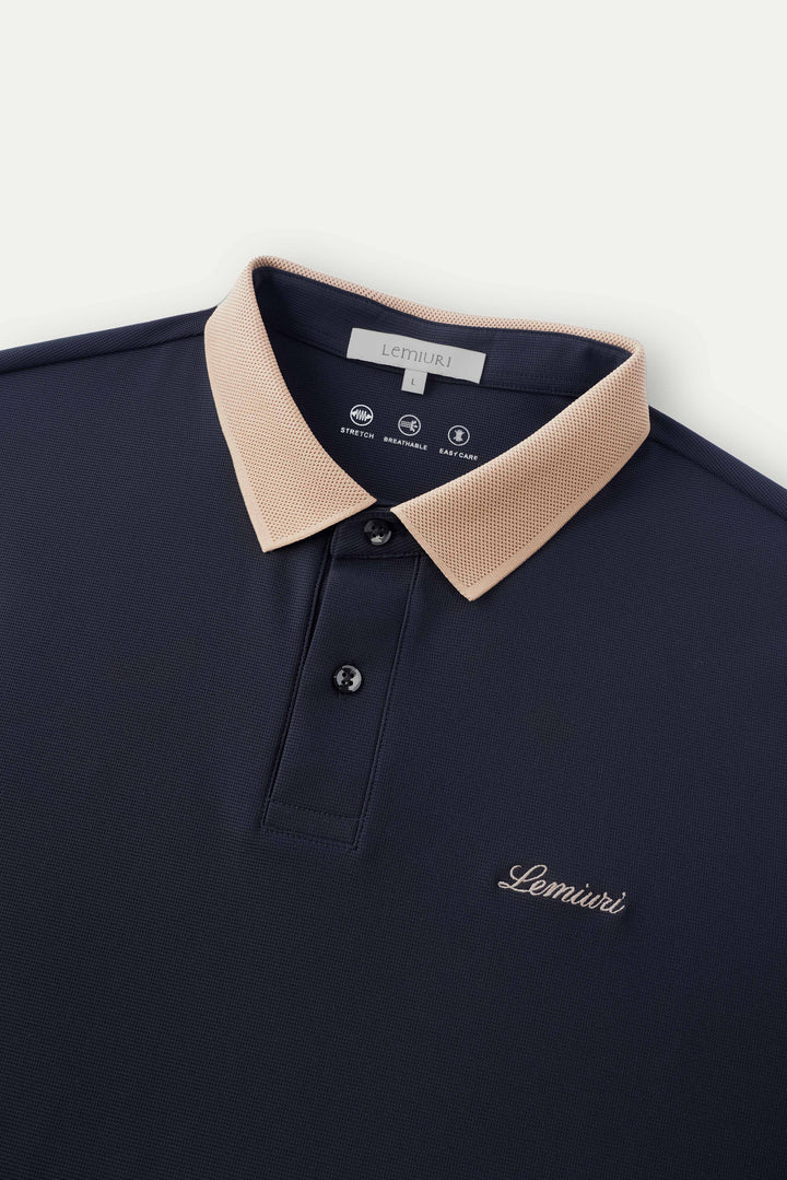 Soren Silk-Linen Contrast Polo