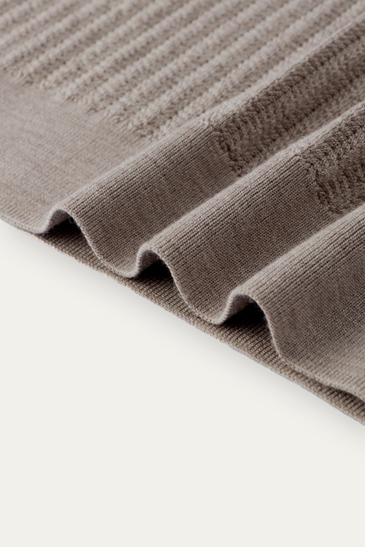 Dune Pointelle Wool Polo