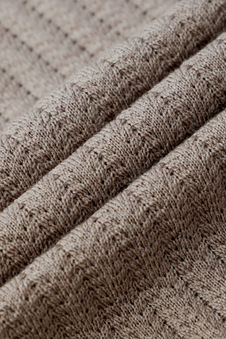 Dune Pointelle Wool Polo