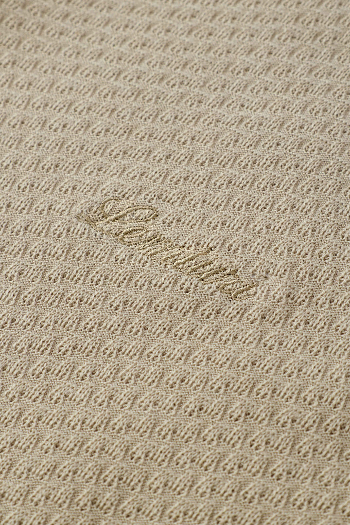 Madar Textured Open-Collar Polo Shirt