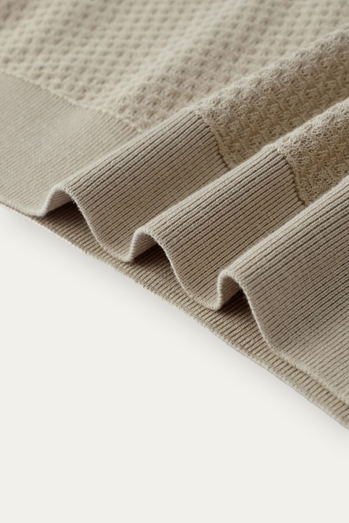 Madar Textured Open-Collar Polo Shirt