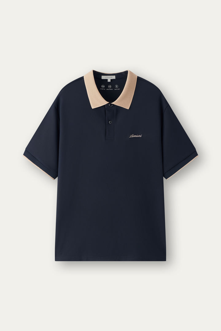 Soren Silk-Linen Contrast Polo