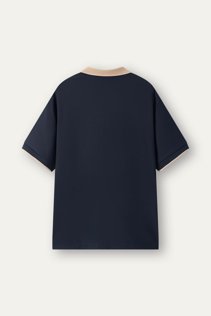 Soren Silk-Linen Contrast Polo