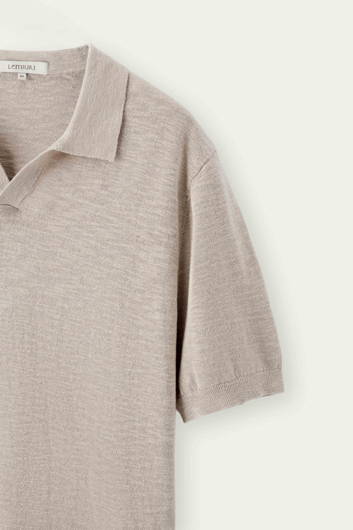 Rimal Linen-Cotton Knit Polo Shirt