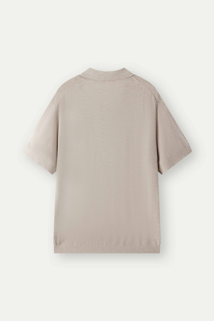 Rimal Linen-Cotton Knit Polo Shirt
