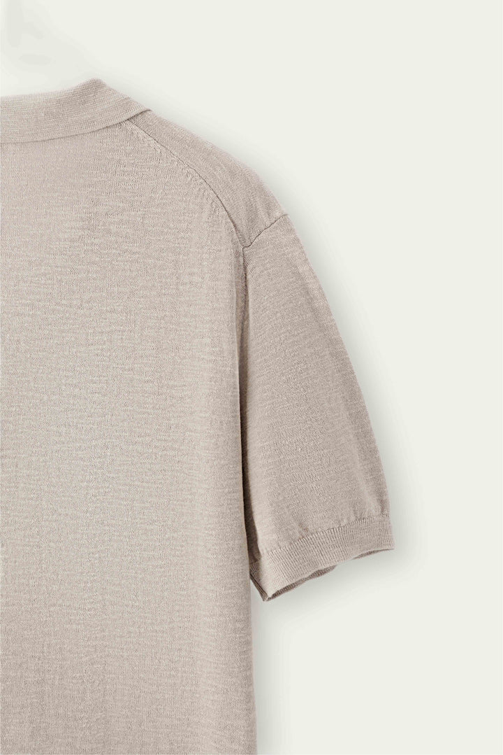 Rimal Linen-Cotton Knit Polo Shirt