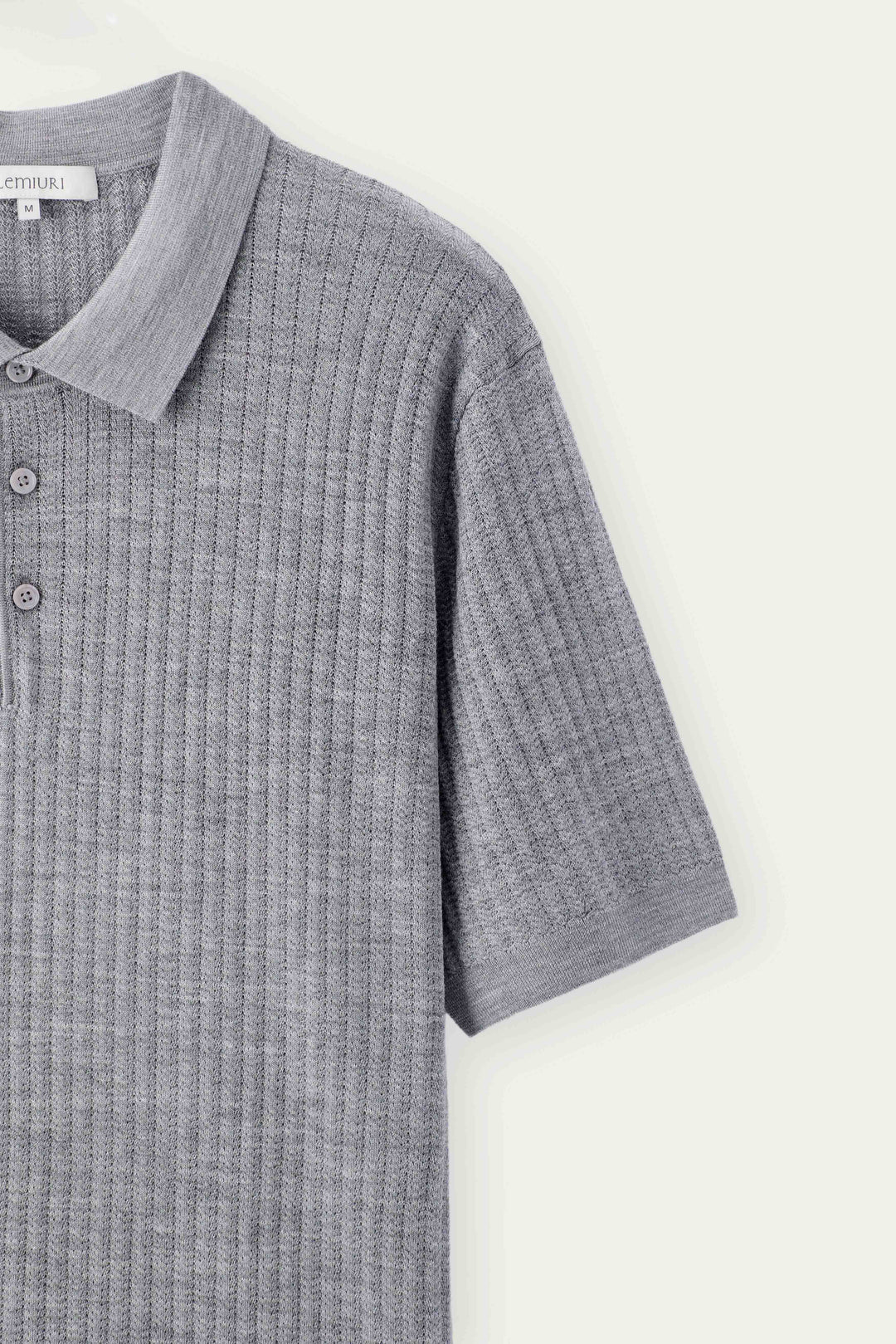 Dune Pointelle Wool Polo