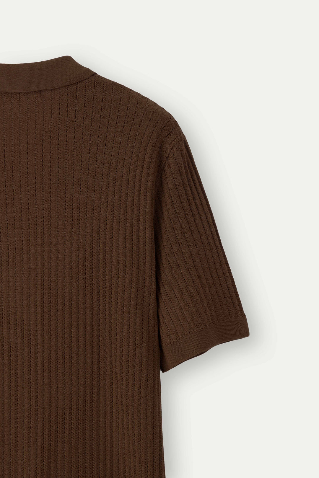 Dune Pointelle Wool Polo