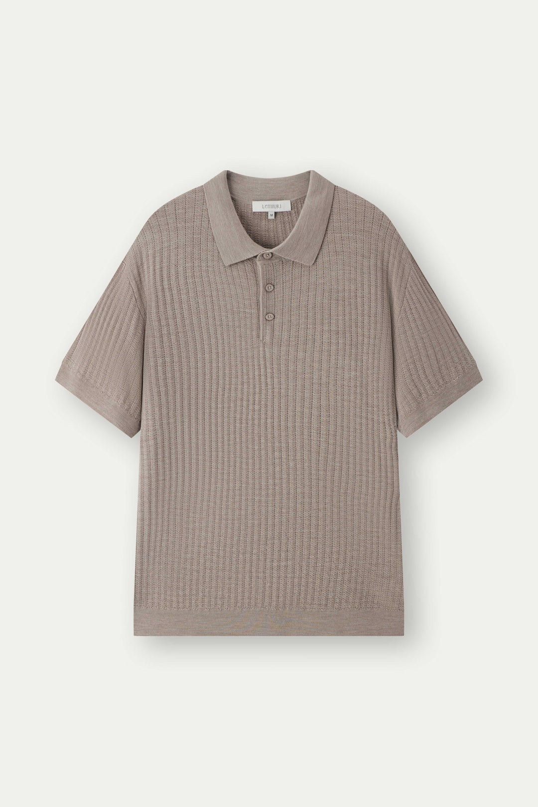 Dune Pointelle Wool Polo