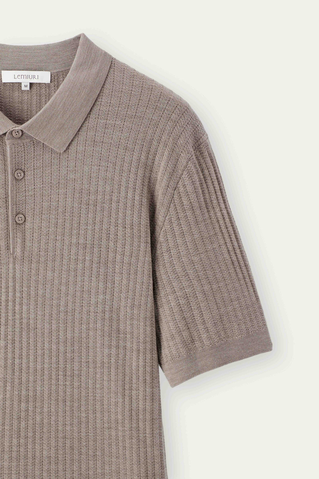 Dune Pointelle Wool Polo