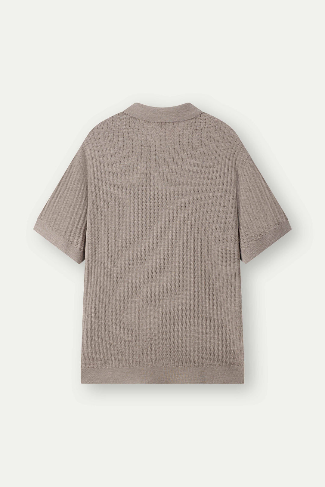 Dune Pointelle Wool Polo