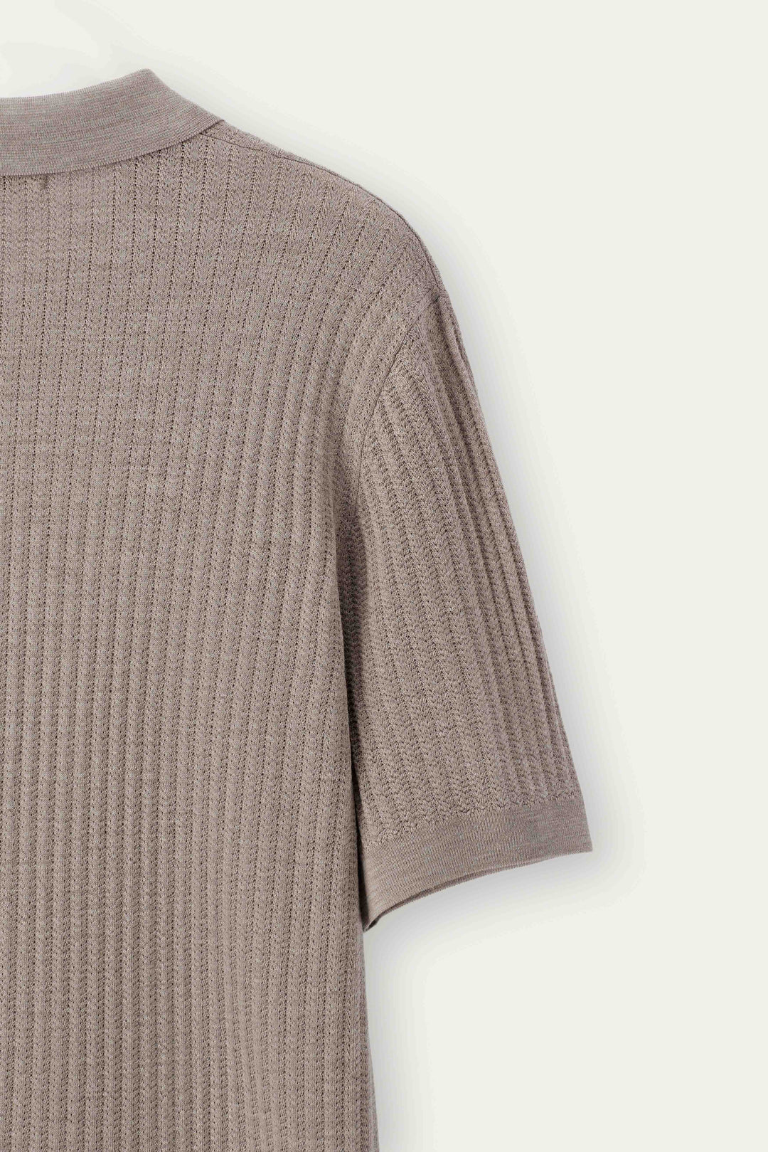 Dune Pointelle Wool Polo