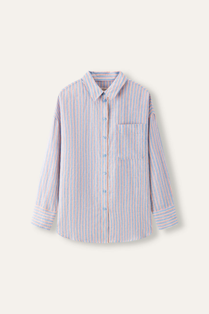 Soleia Striped Linen Shirt