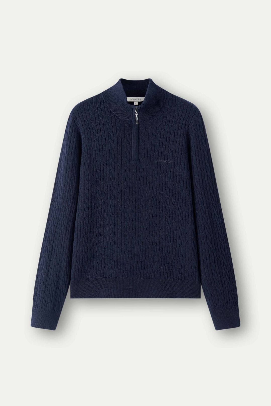 Elara Cable-Knit Half-Zip Sweater