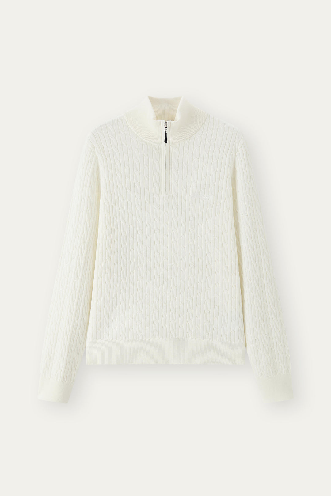 Elara Cable-Knit Half-Zip Sweater