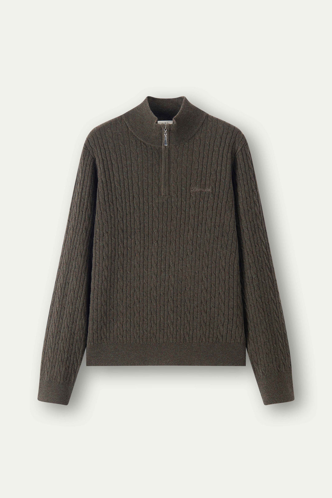 Elara Cable-Knit Half-Zip Sweater