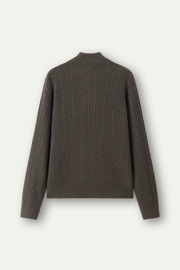Elara Cable-Knit Half-Zip Sweater
