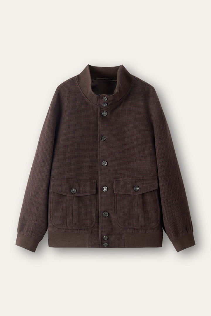 Zaydan Checked Wool Blouson