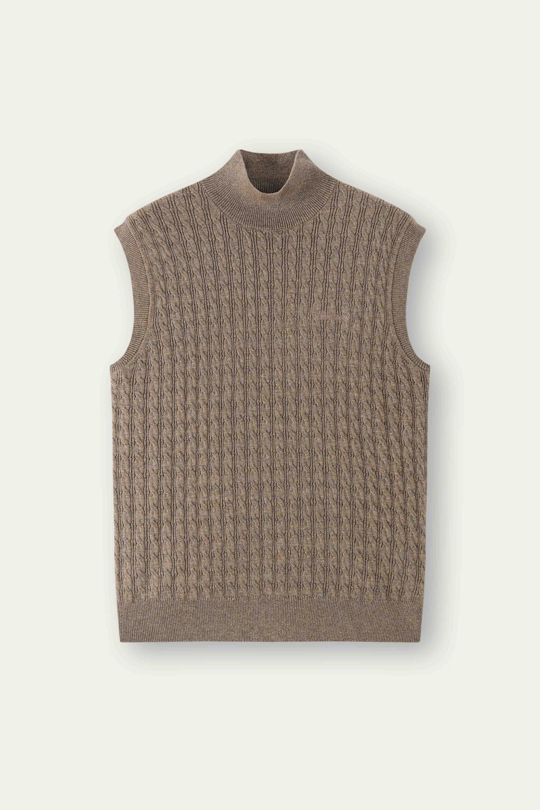 NAJWA CABLE-KNIT WOOL VEST