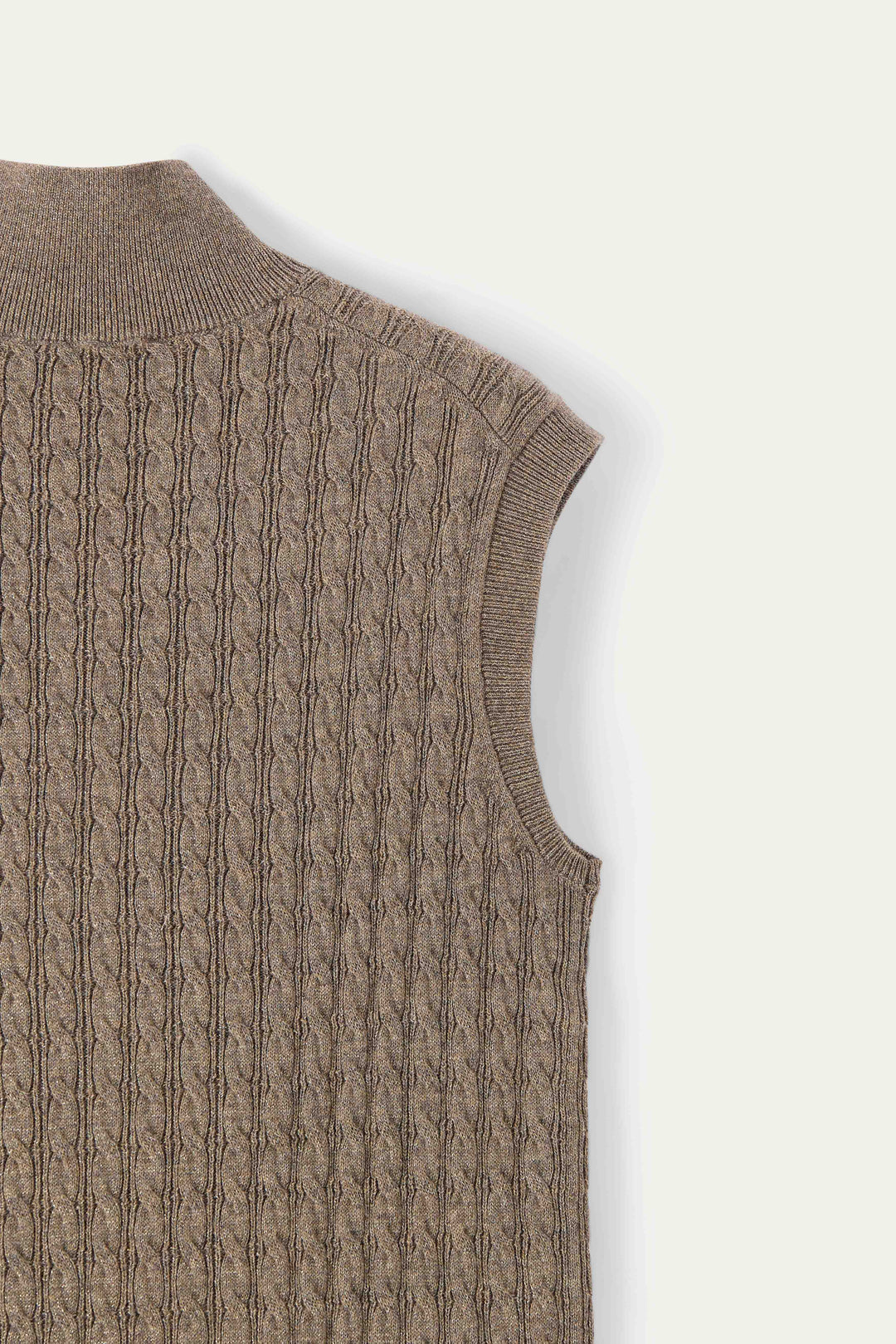 NAJWA CABLE-KNIT WOOL VEST
