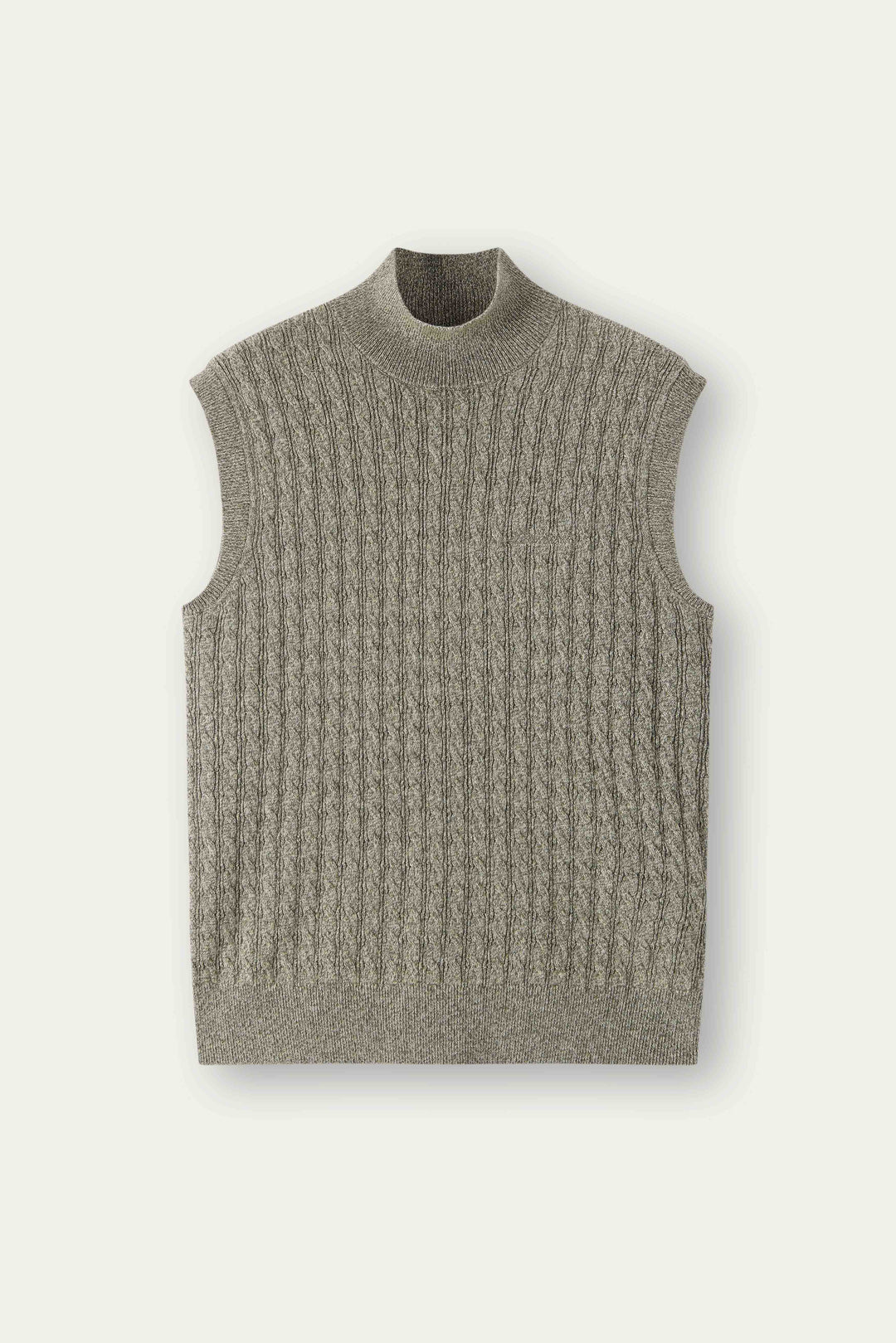 NAJWA CABLE-KNIT WOOL VEST