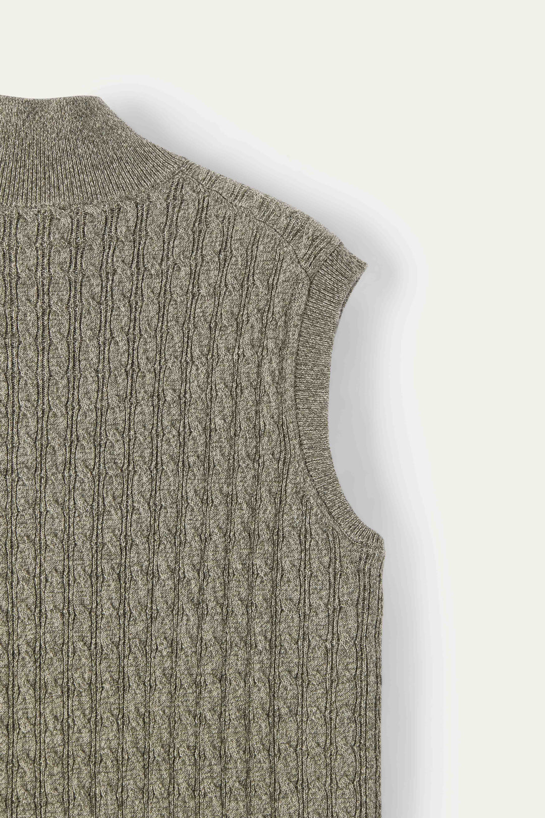 NAJWA CABLE-KNIT WOOL VEST