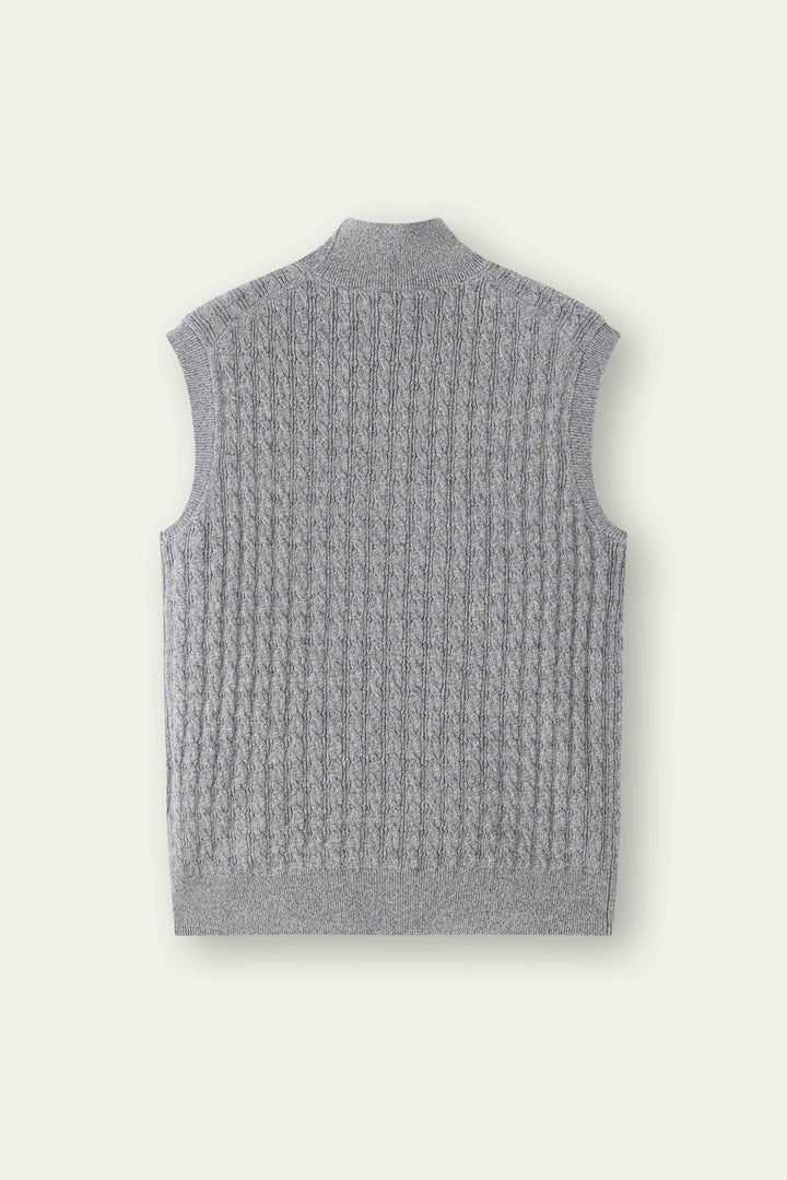 NAJWA CABLE-KNIT WOOL VEST
