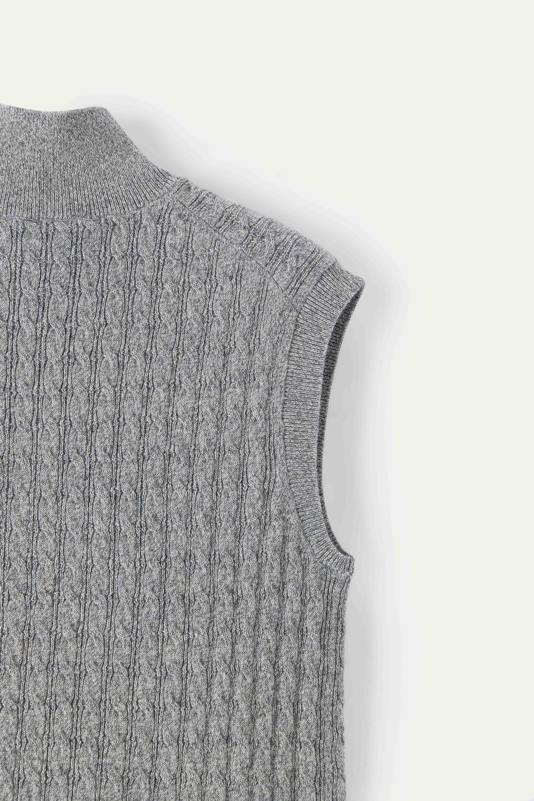 NAJWA CABLE-KNIT WOOL VEST