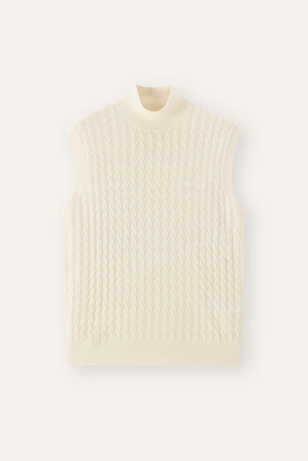 NAJWA CABLE-KNIT WOOL VEST