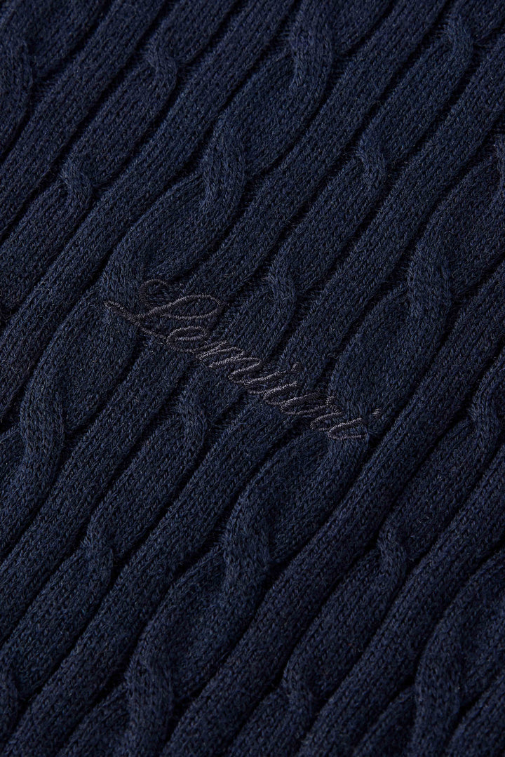 Elara Cable-Knit Half-Zip Sweater