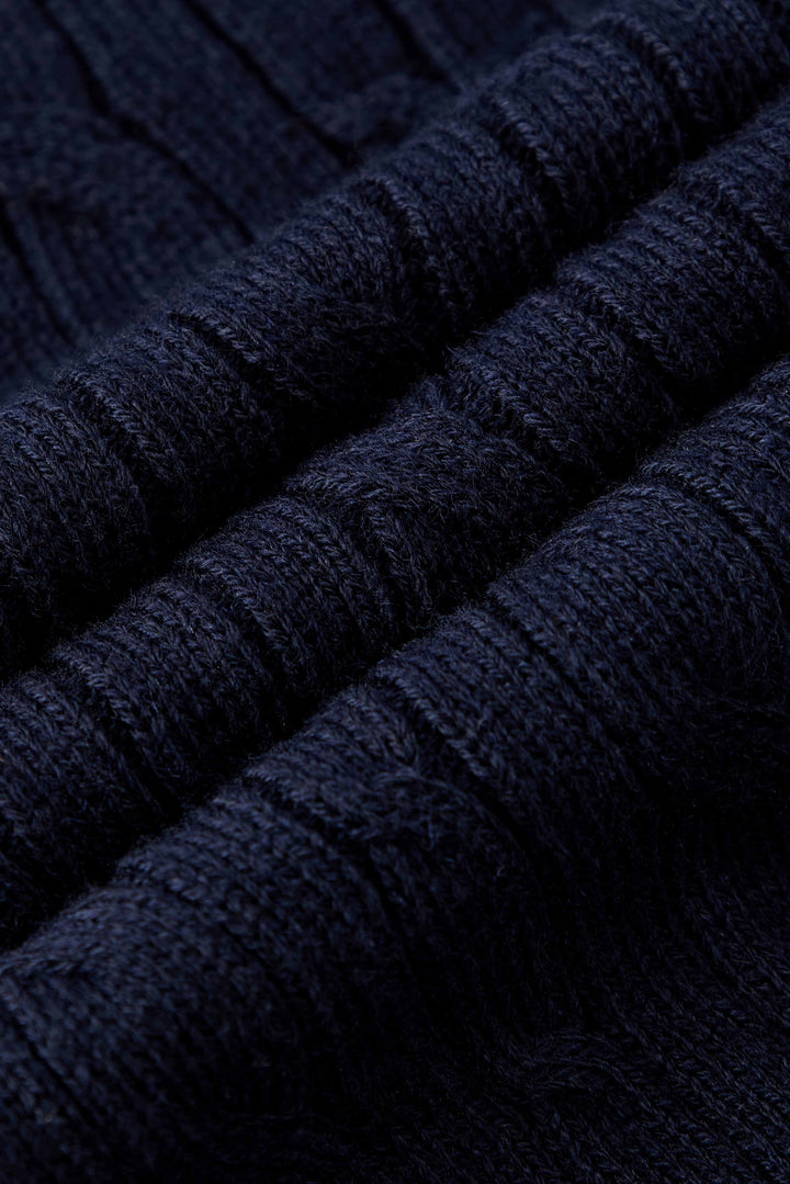 Elara Cable-Knit Half-Zip Sweater
