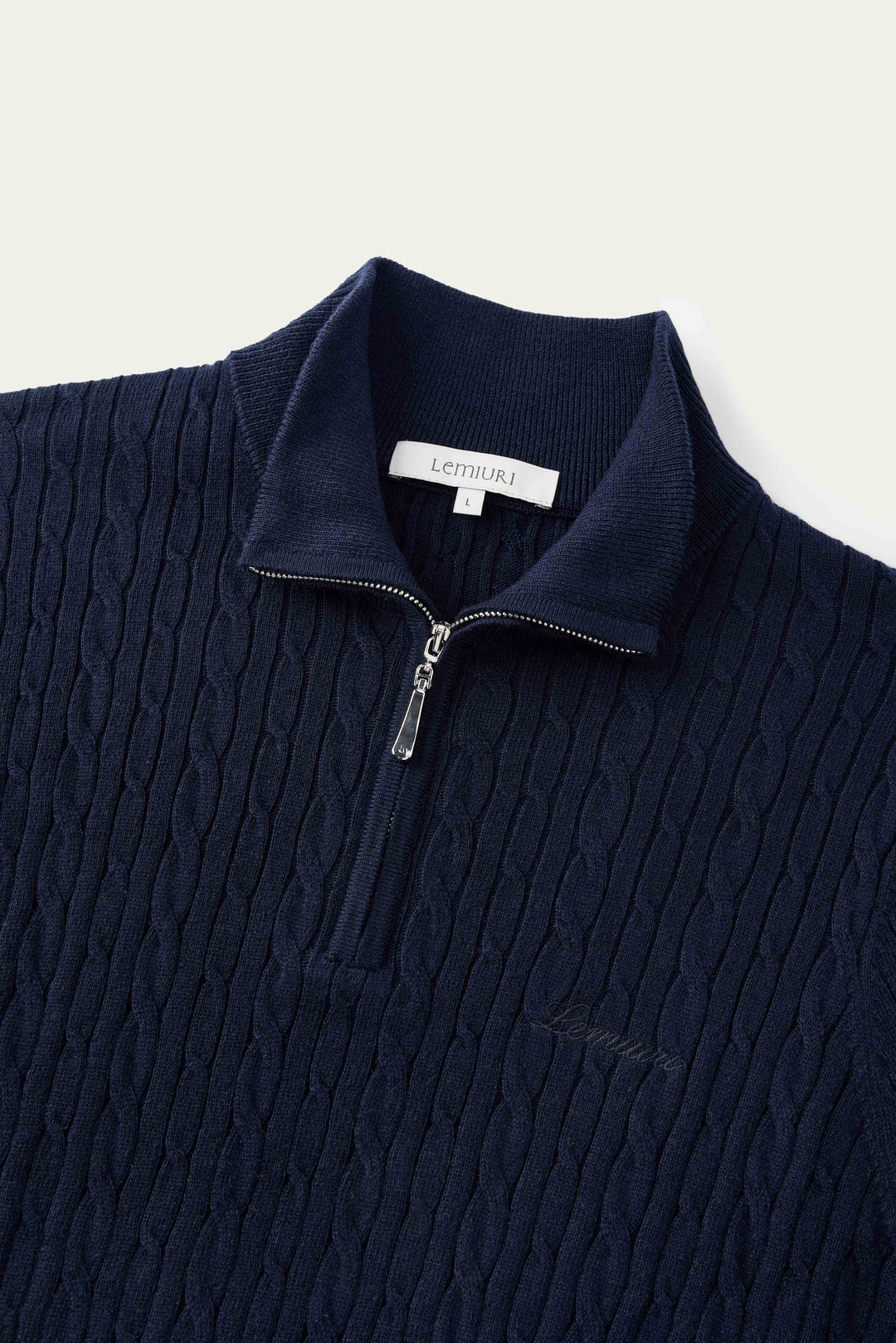 Elara Cable-Knit Half-Zip Sweater