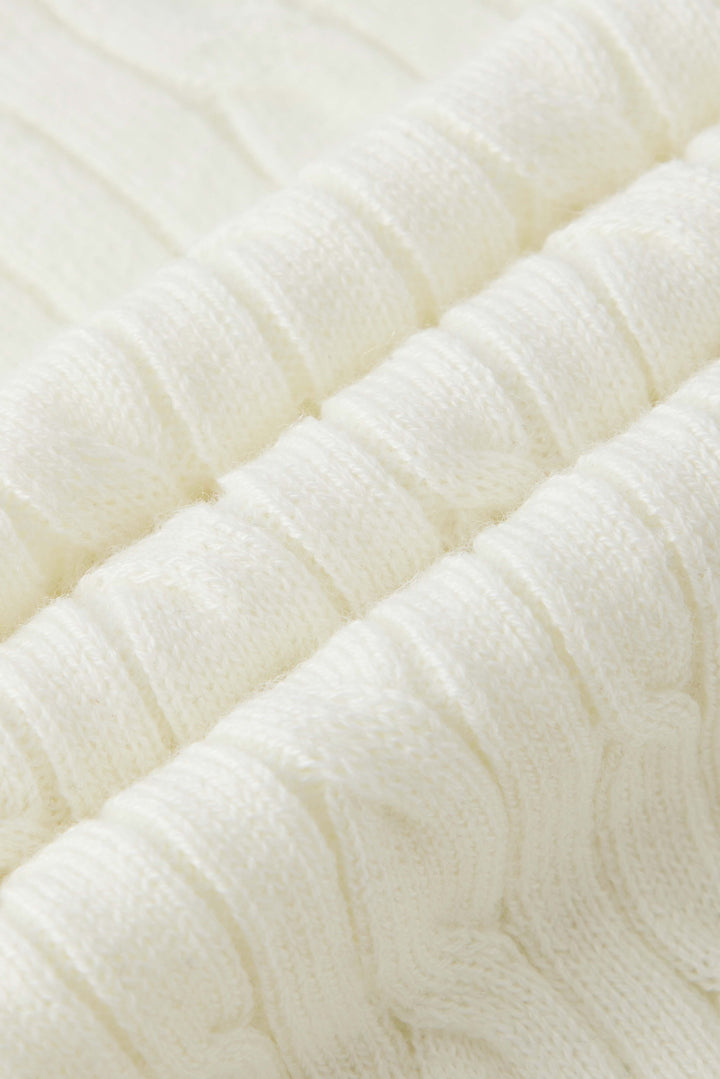 Elara Cable-Knit Half-Zip Sweater