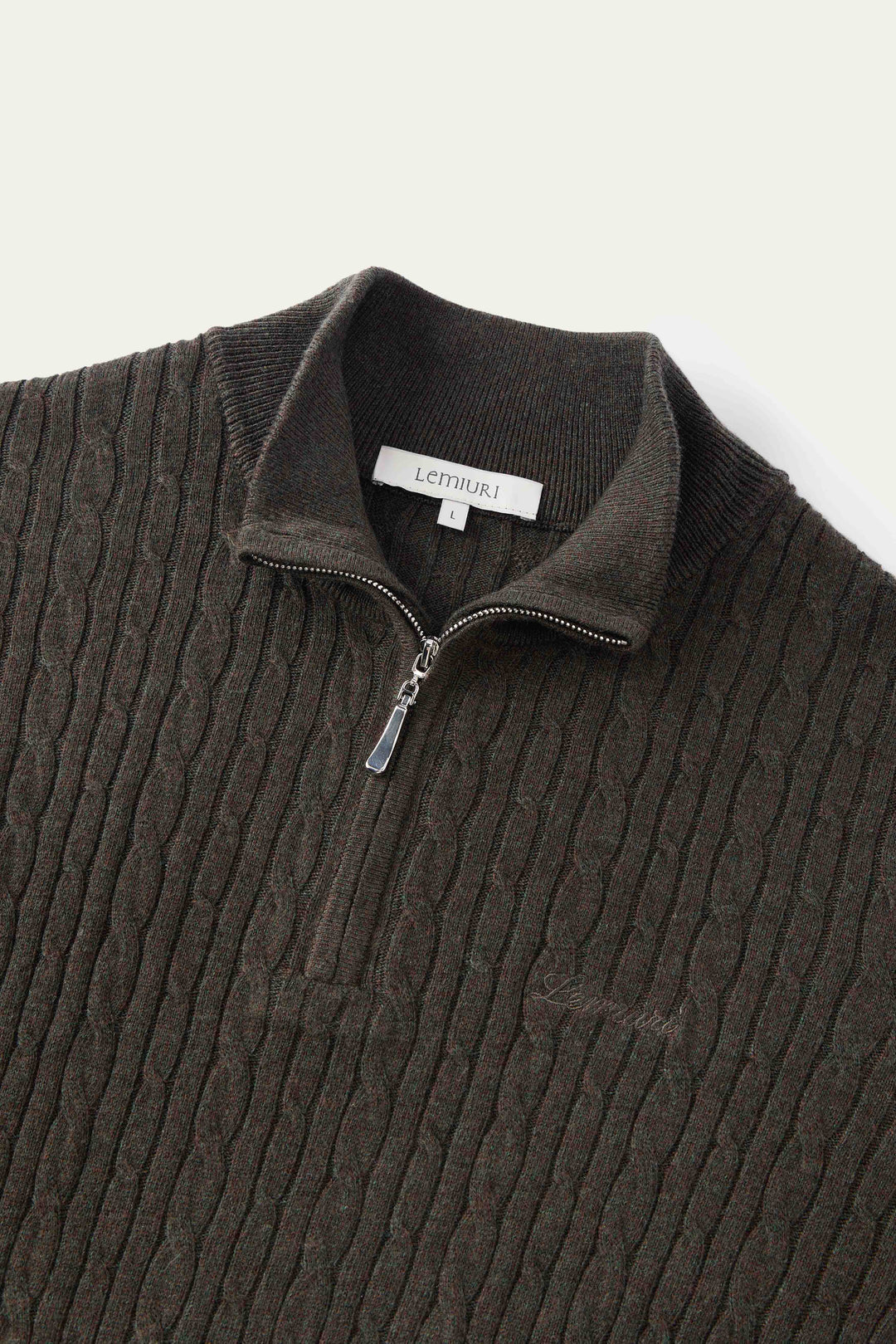 Elara Cable-Knit Half-Zip Sweater