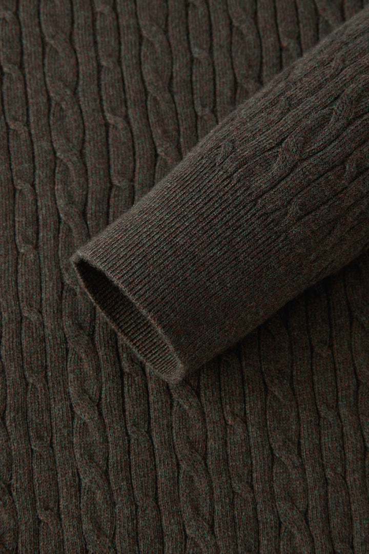 Elara Cable-Knit Half-Zip Sweater