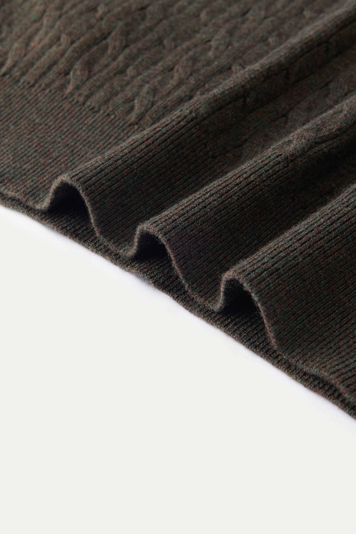Elara Cable-Knit Half-Zip Sweater