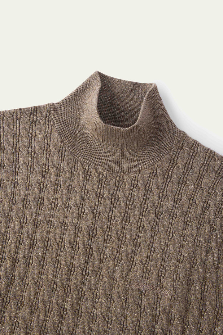 NAJWA CABLE-KNIT WOOL VEST
