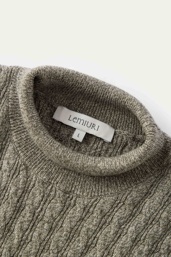NAJWA CABLE-KNIT WOOL VEST