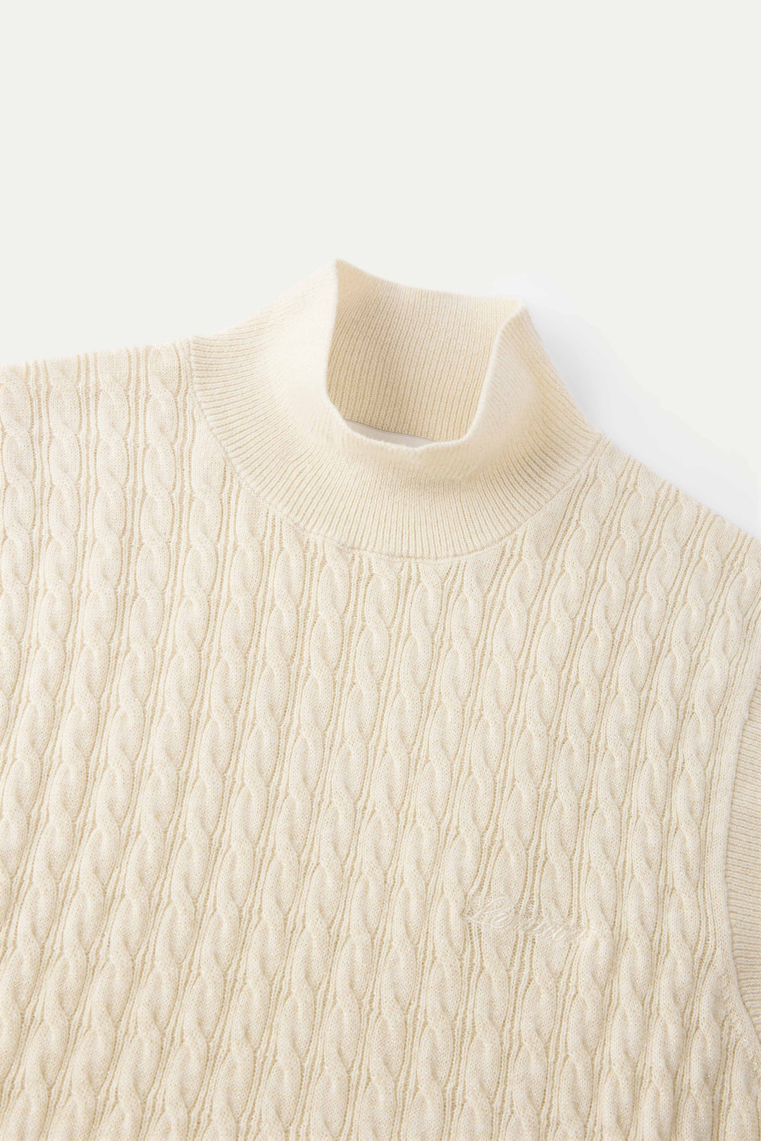 NAJWA CABLE-KNIT WOOL VEST