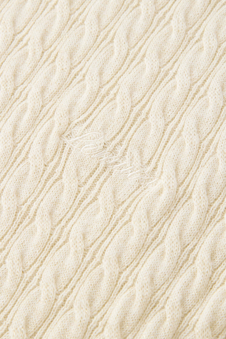 NAJWA CABLE-KNIT WOOL VEST