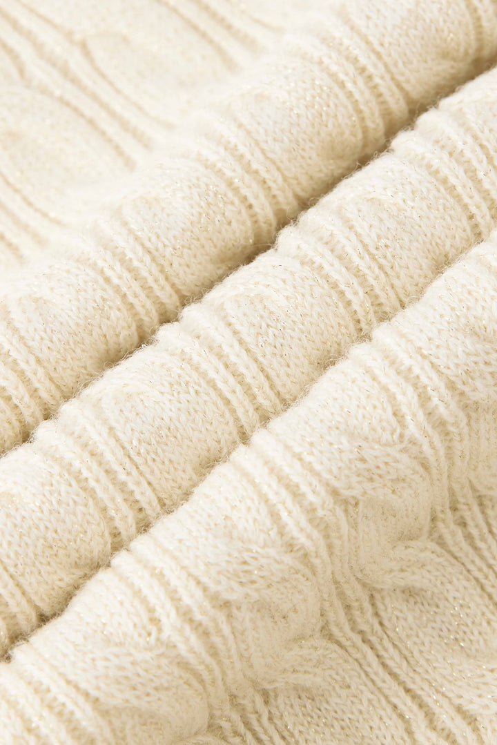 NAJWA CABLE-KNIT WOOL VEST