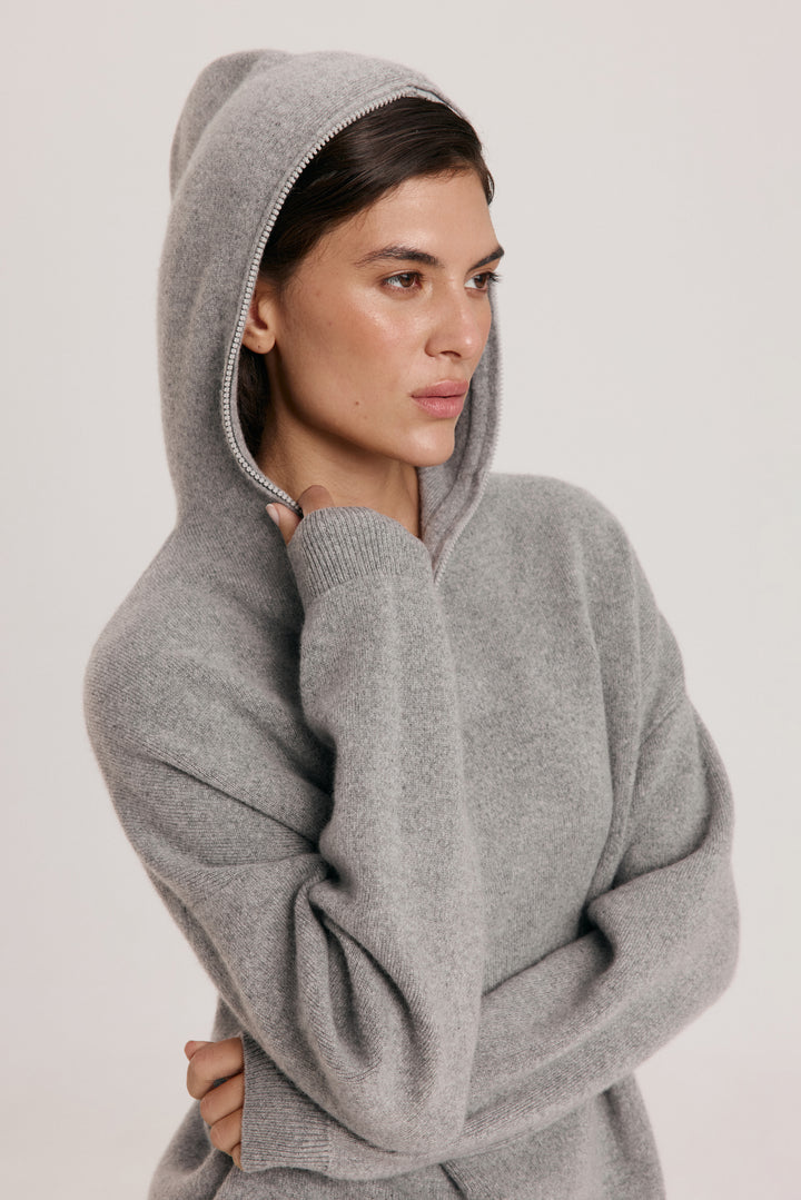 Zip Cashmere Hoodie