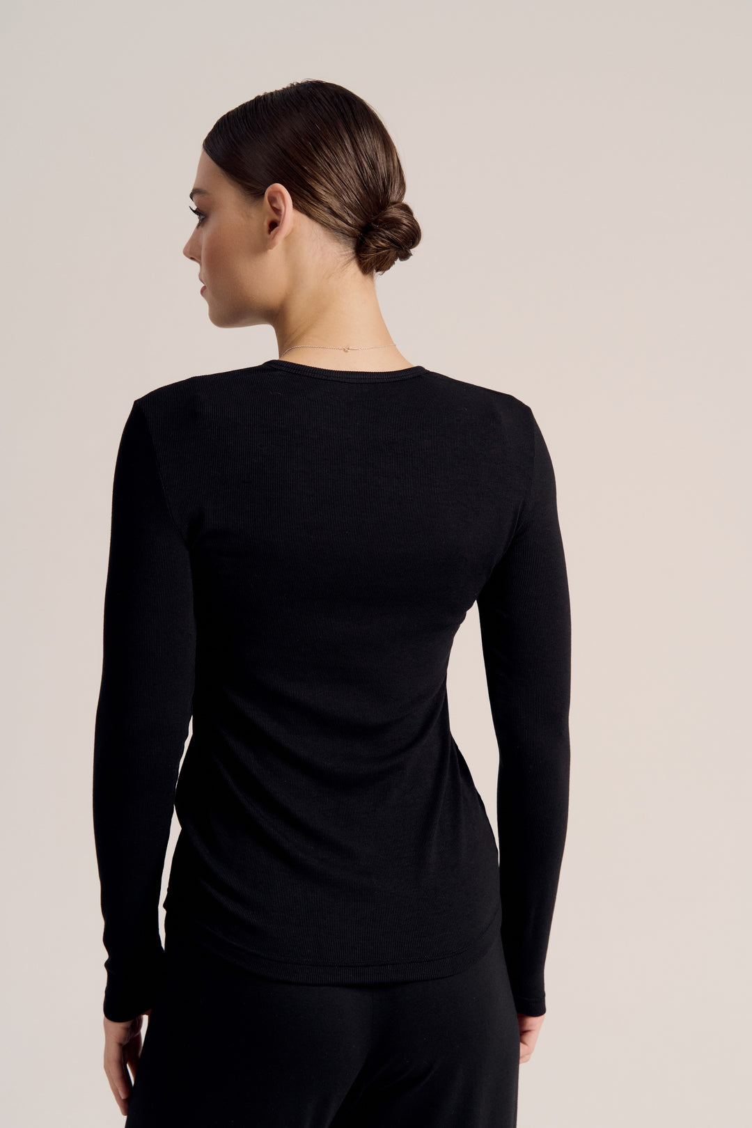 Emma Black Long-Sleeve Top