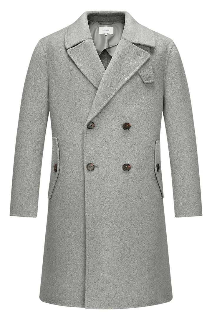 Light Grey Double-Breasted Coat