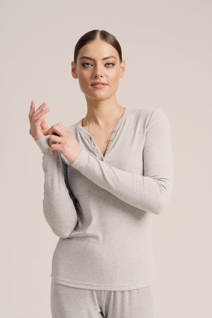 Emma Grey Long-Sleeve Top