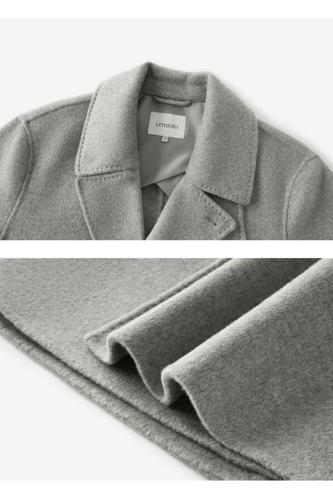 Light Grey Double-Breasted Coat