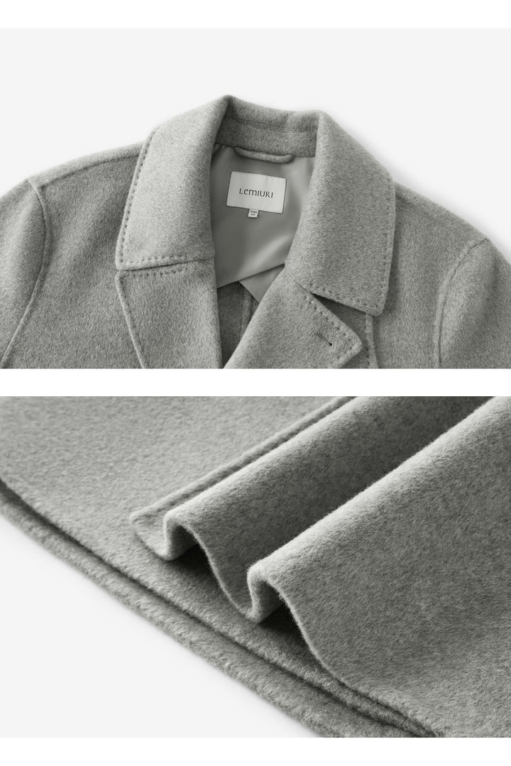 Light Grey Double-Breasted Coat